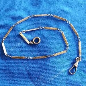 Antique Art Deco Style Gold Filled Chain Watch Fob